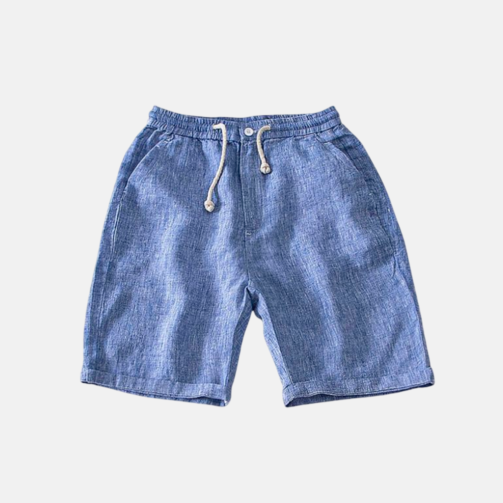 Bermuda Linho Masculina Fiorinni Phuket azul
