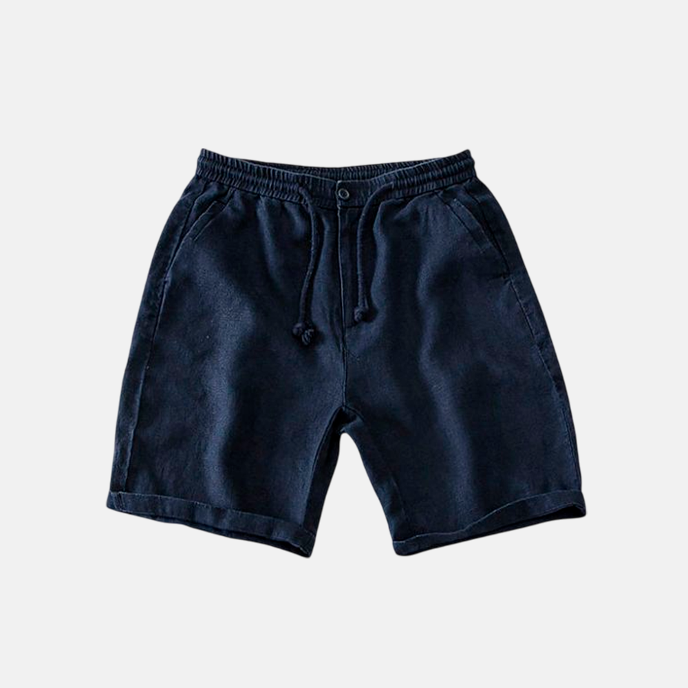 Bermuda Linho Masculina Fiorinni Phuket azul marinho