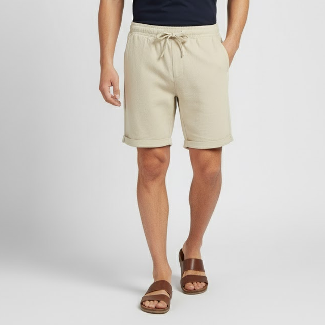 Bermuda Masculina Linho Verano bege