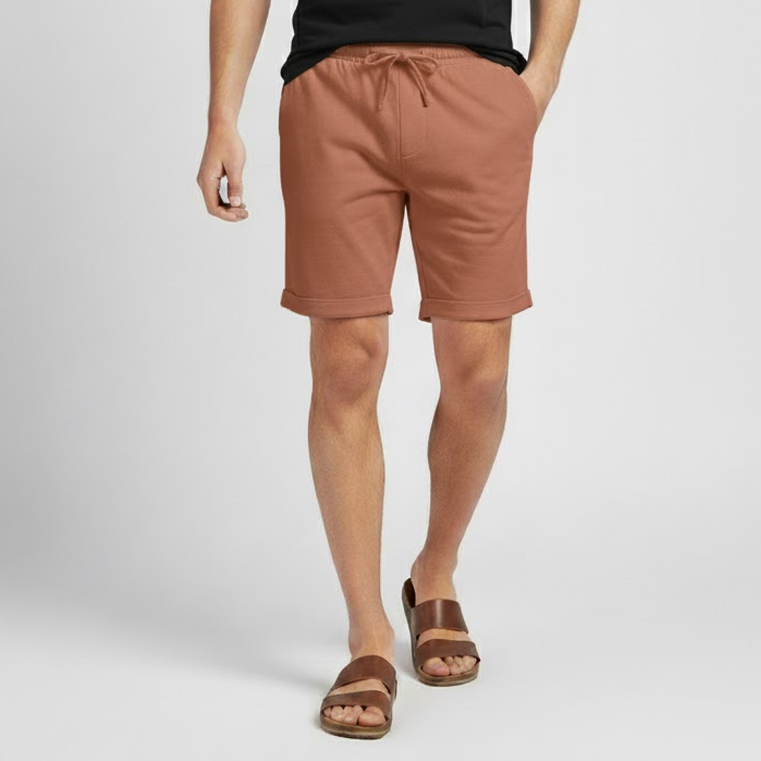 Bermuda Masculina Linho Verano terracota