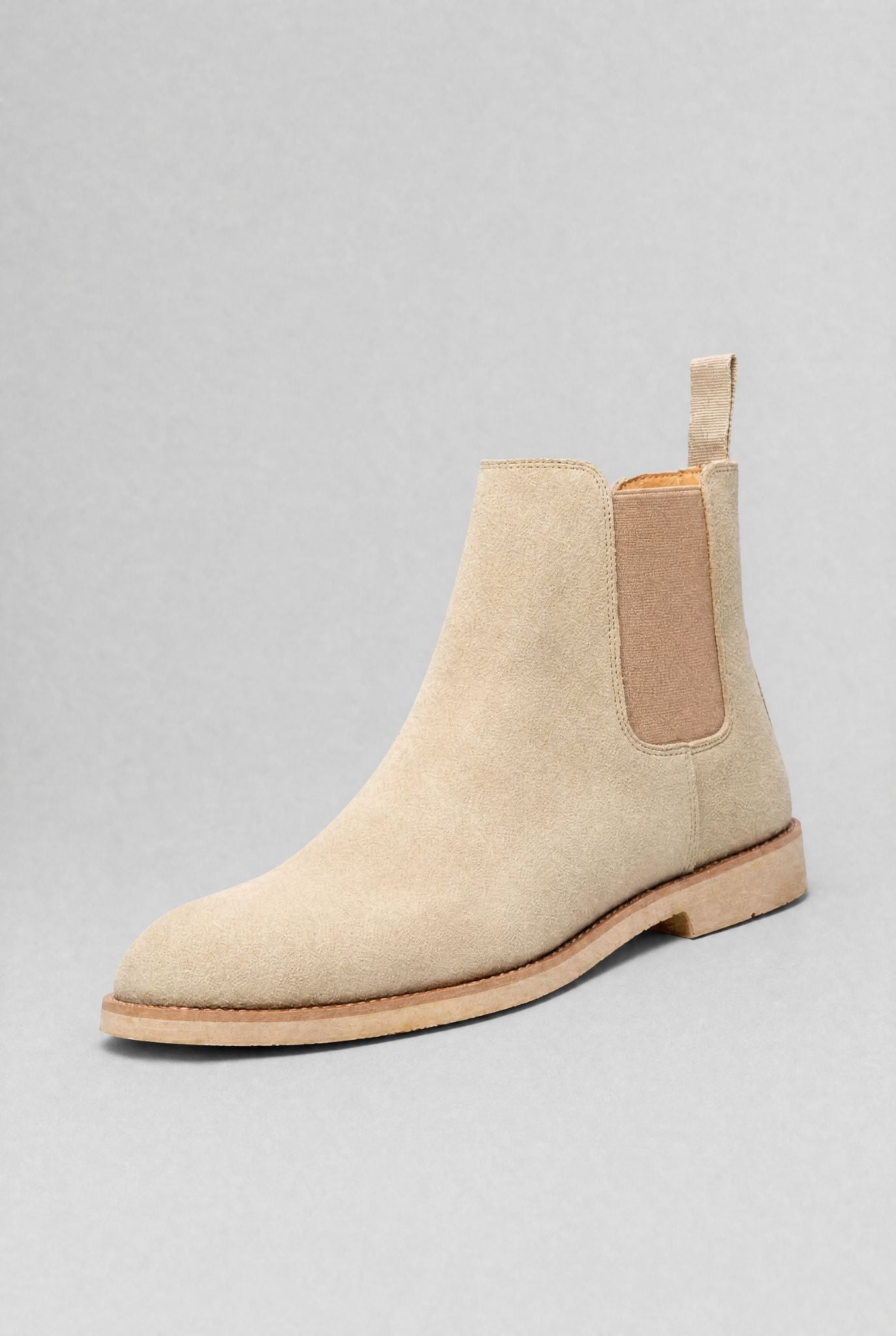 Bota Chelsea Masculina em Couro e Camurça Camden
