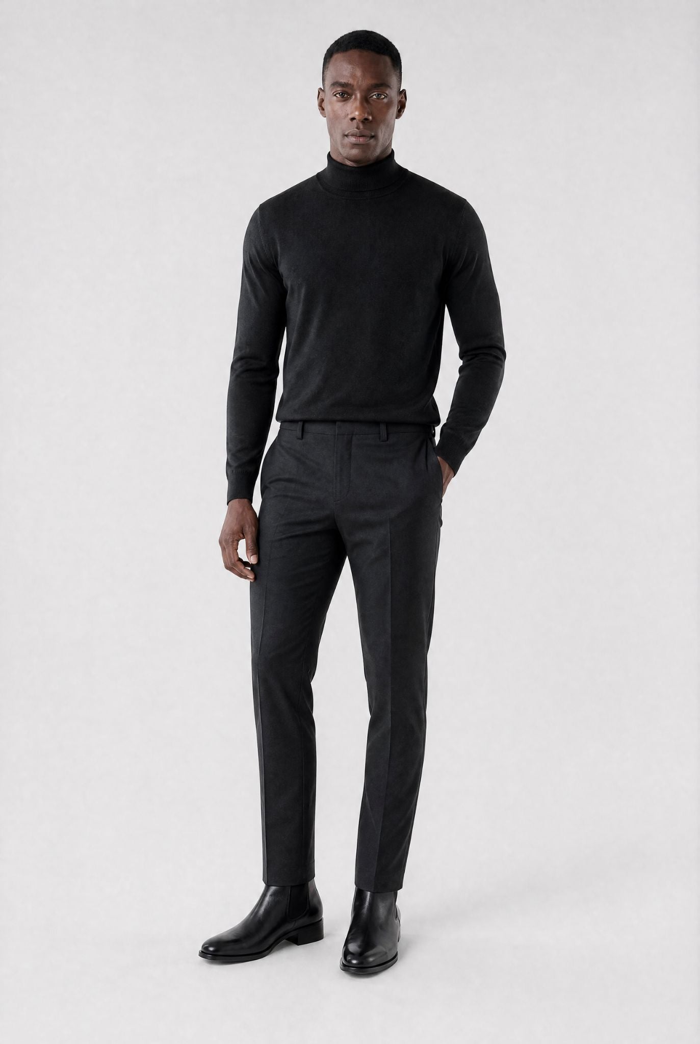 Bota Masculina de Couro Cano Curto Milão