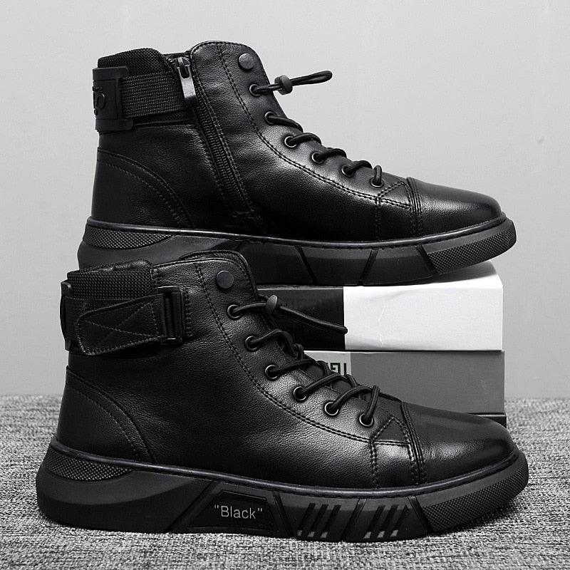 Bota Masculina de Couro Fiorinni Court Black