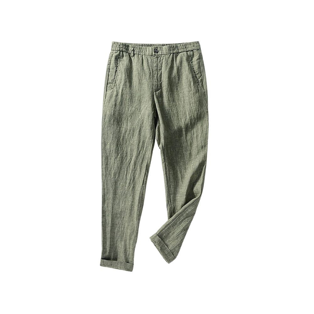 Calça Linho Masculina Fiorinni F097 - verde musgo