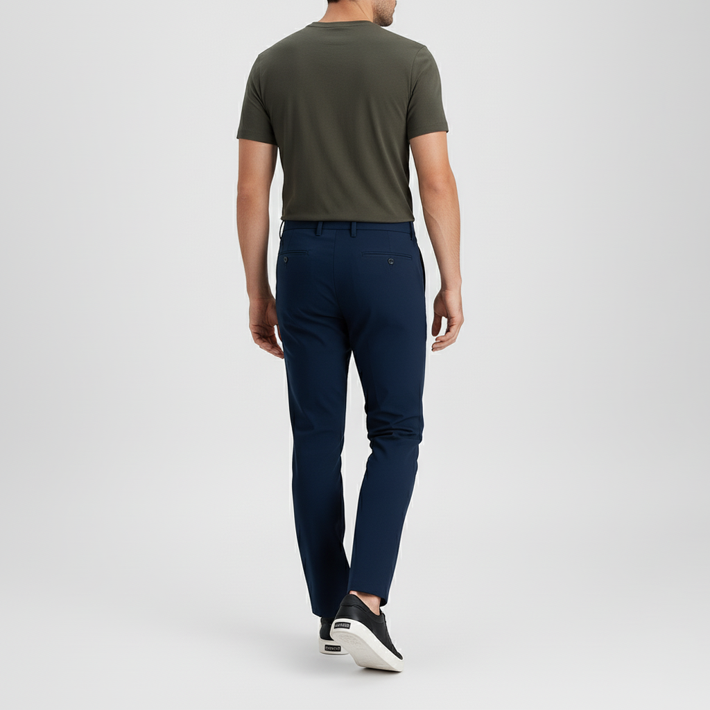 Calça Social Masculina Fiorinni Kyson Azul Marinho Costas