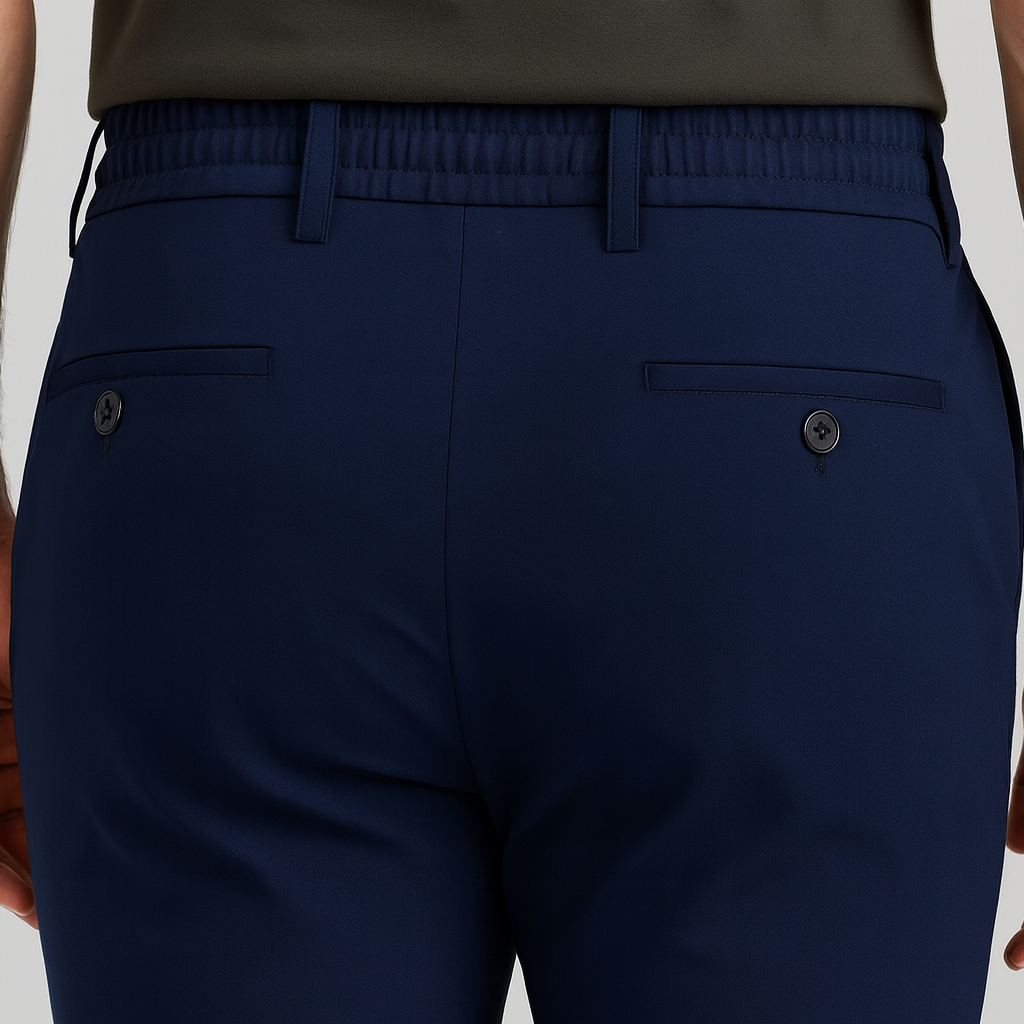 Calça Social Masculina Fiorinni Kyson Azul Marinho - Costas Zoom