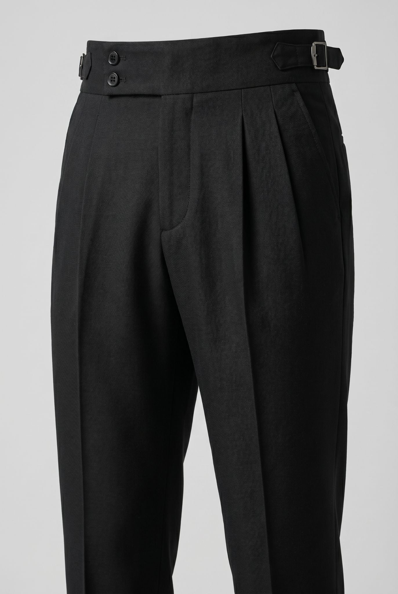 Calça Alfaiataria Masculina em Poliviscose Acetinada Preta