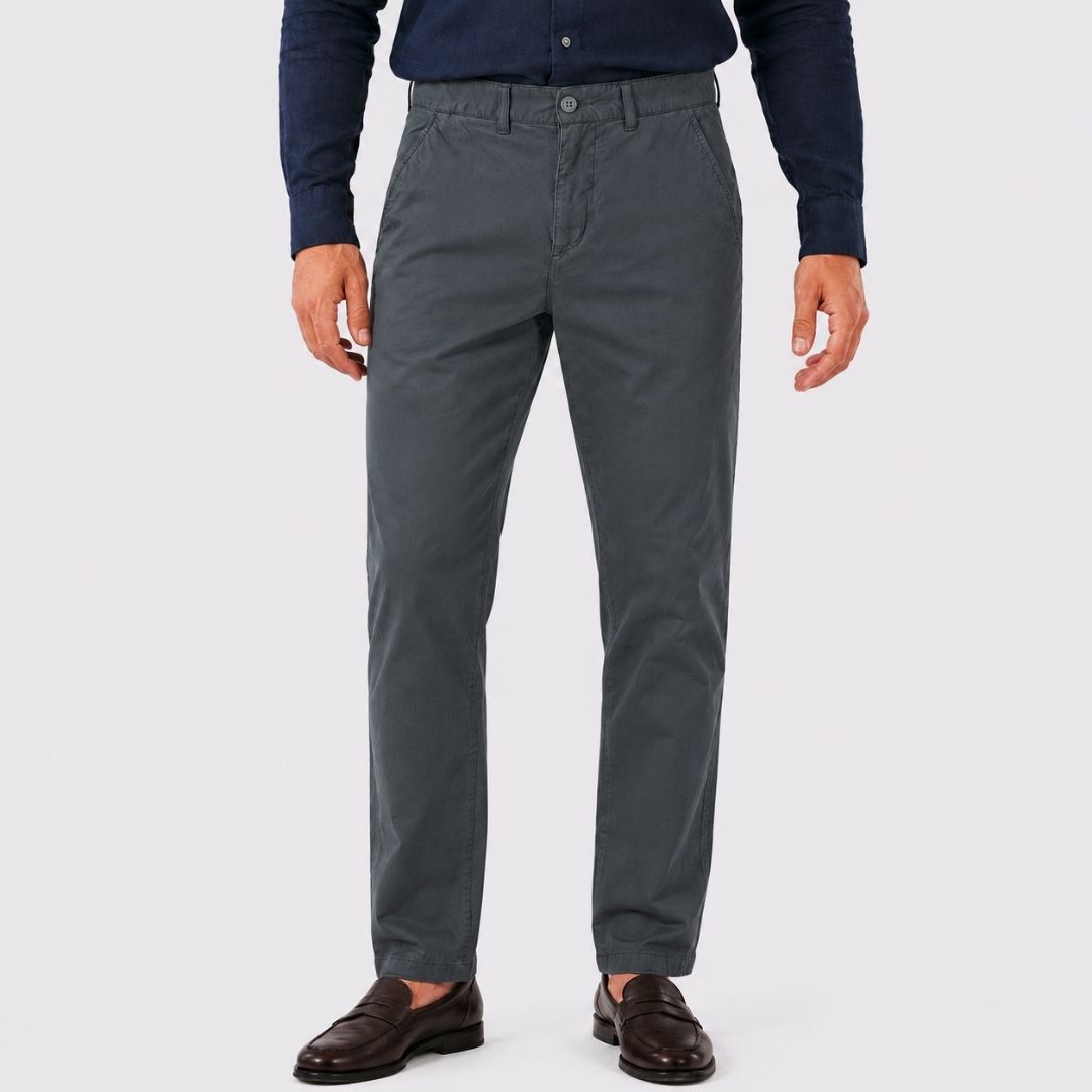 Calça Chino Masculina Dresk cinza escuro