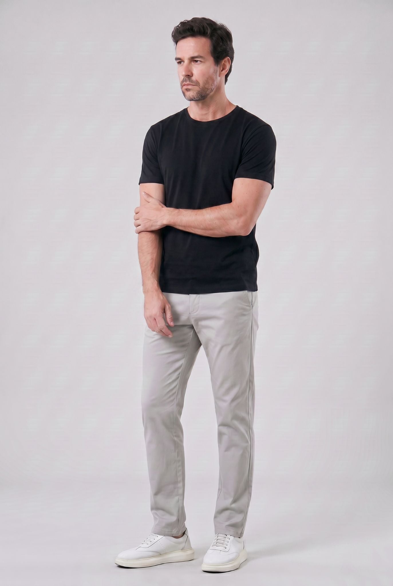 Calça Chino em Sarja Masculina Regular