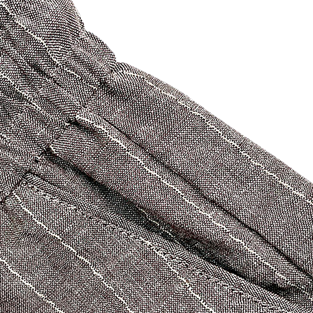Calça Linho Listrada Fiorinni Verona café detalhes