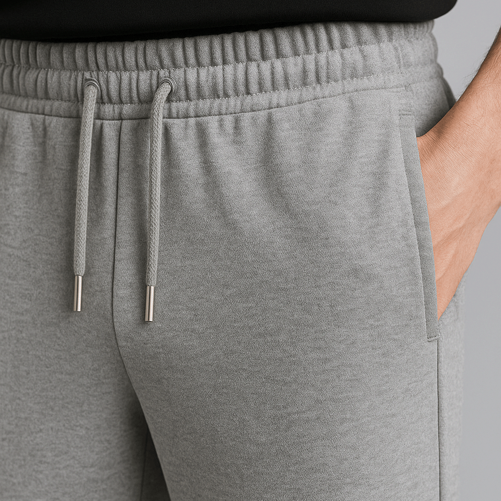Calça Moletom Masculina Fiorinni cinza detalhes