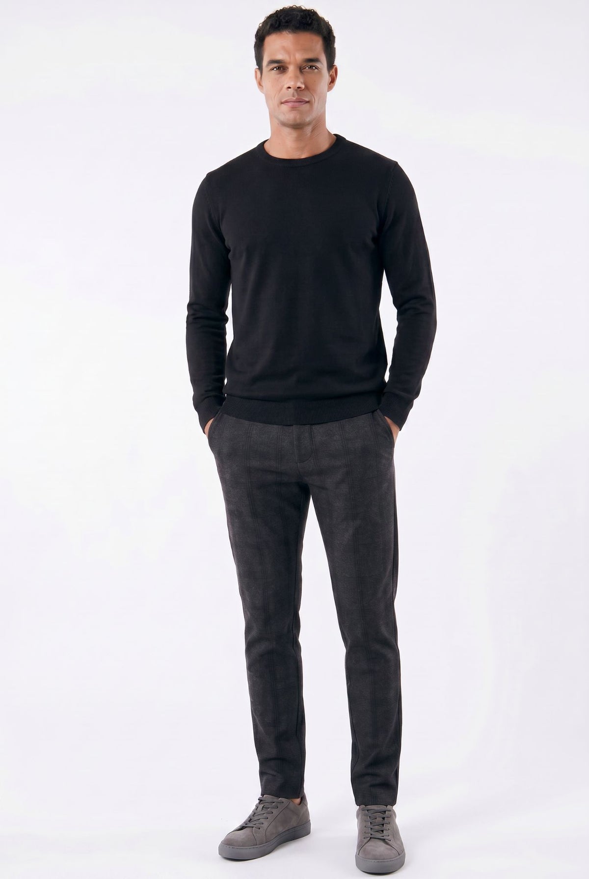Calça de Alfaiataria Xadrez Masculina