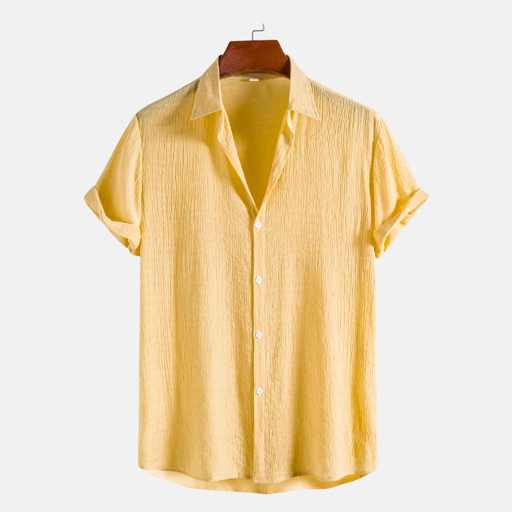 Camisa Manga Curta Básica Fiorinni Modern - amarelo
