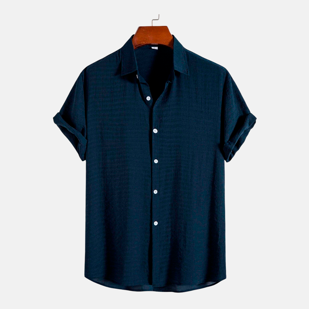 Camisa Manga Curta Básica Fiorinni Modern azul marinho