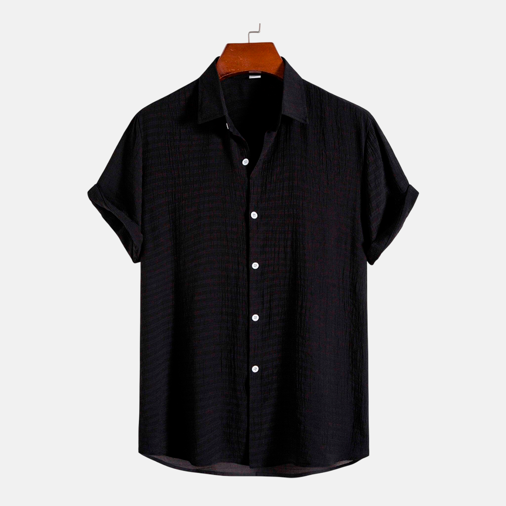 Camisa Manga Curta Básica Fiorinni Modern preto