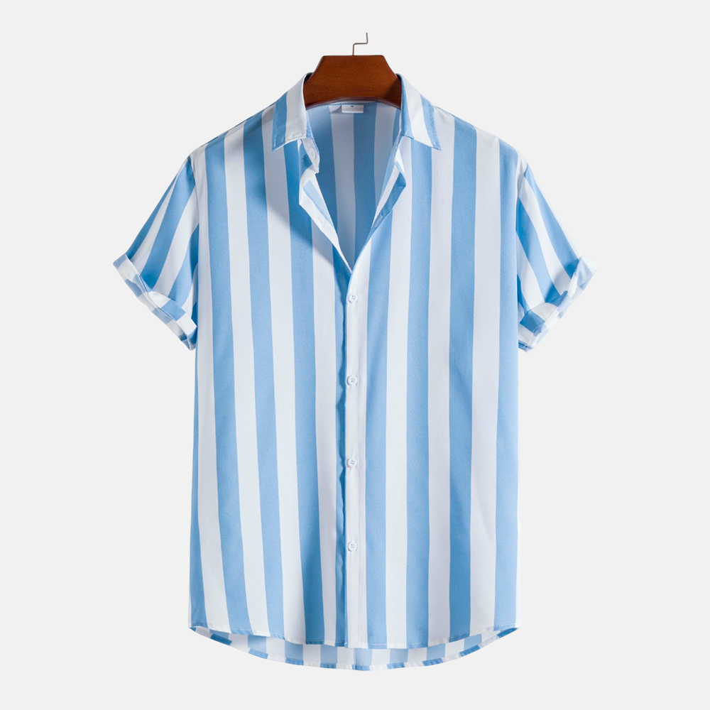 Camisa Manga Curta Fiorinni Atlântica azul claro