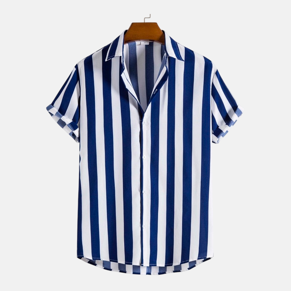 Camisa Manga Curta Fiorinni Atlântica azul marinho