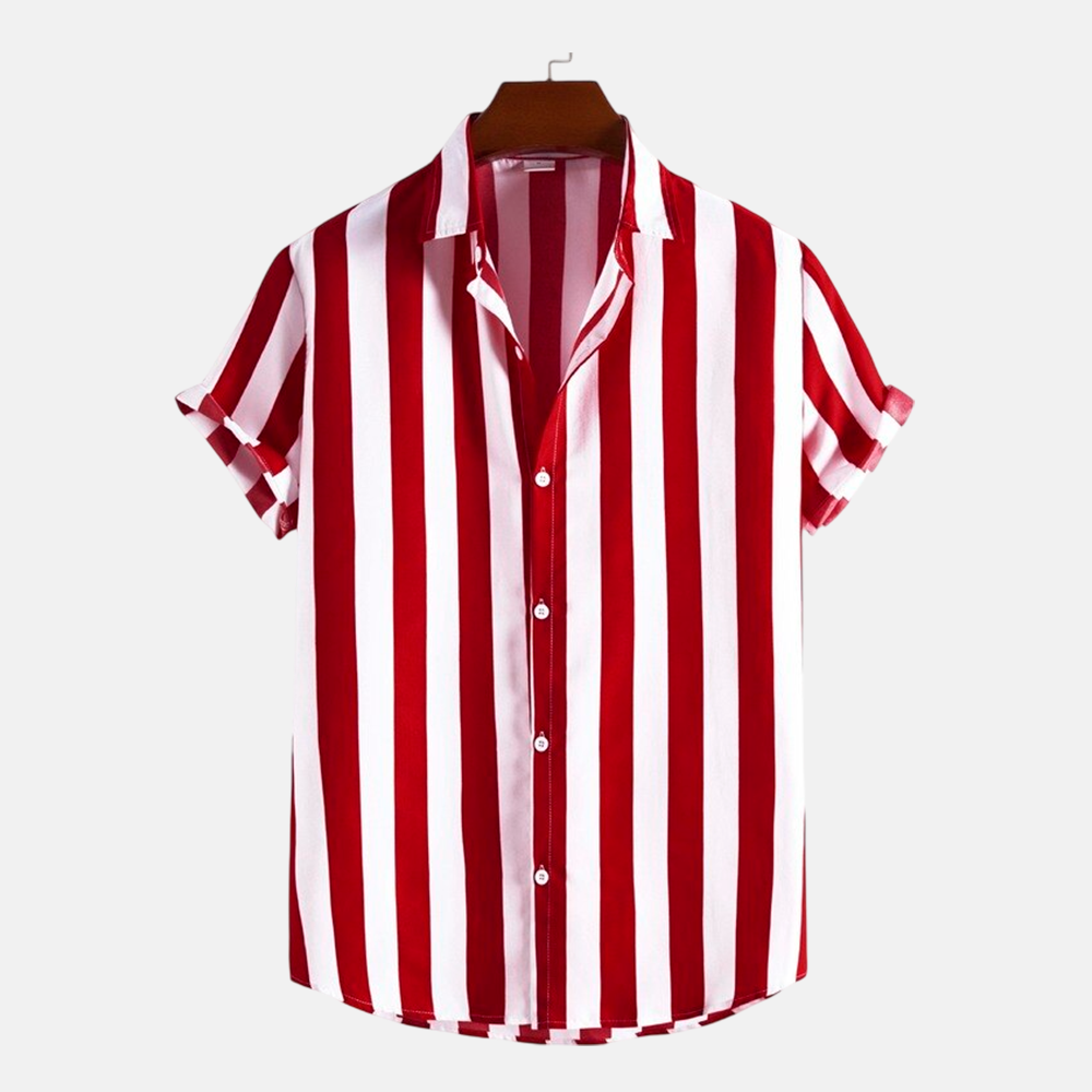 Camisa Manga Curta Fiorinni Atlântica vermelho