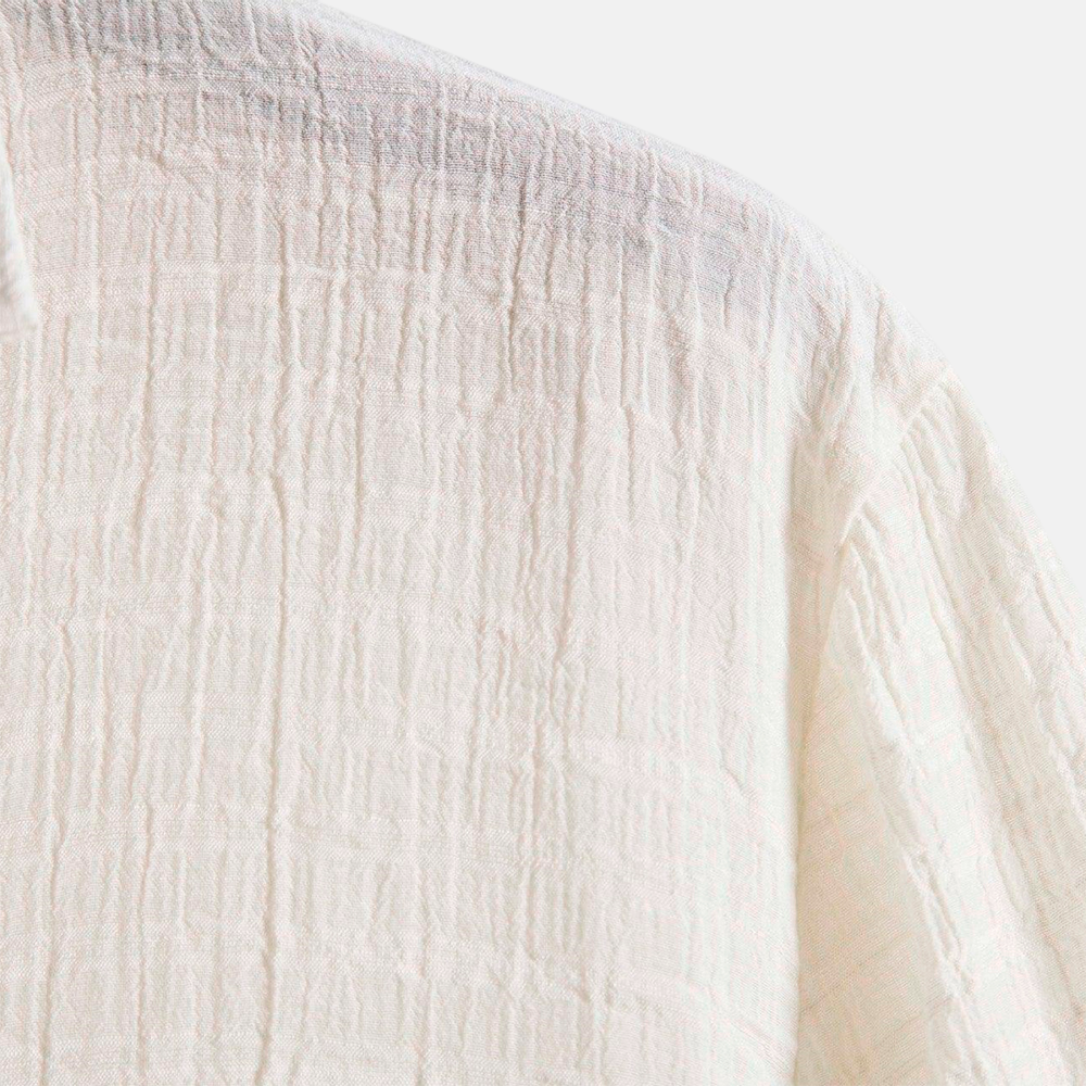 Camisa Manga Curta Fiorinni Playa Off White