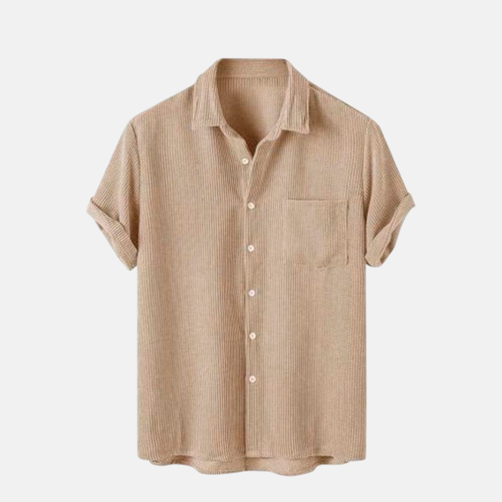 Camisa Manga Curta Fiorinni Sardenha bege