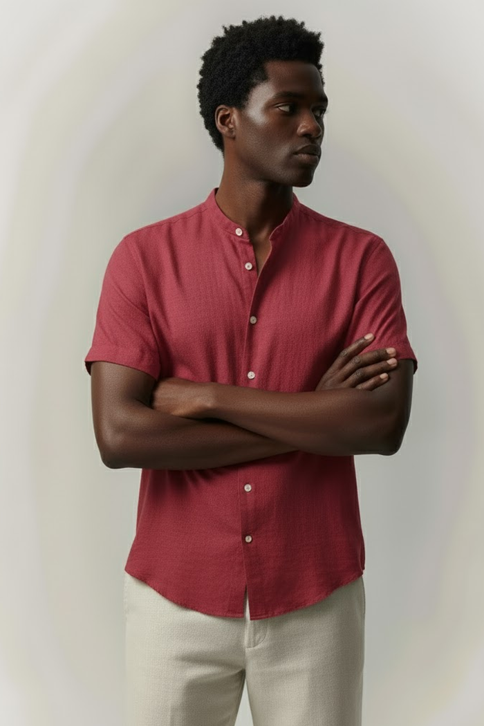 Camisa Masculina Lisa Gola Padre Fiorinni Essentials