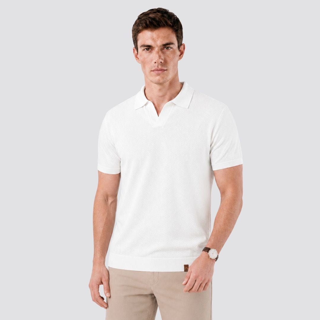 Camisa Polo Tricot Masculina Alba branco