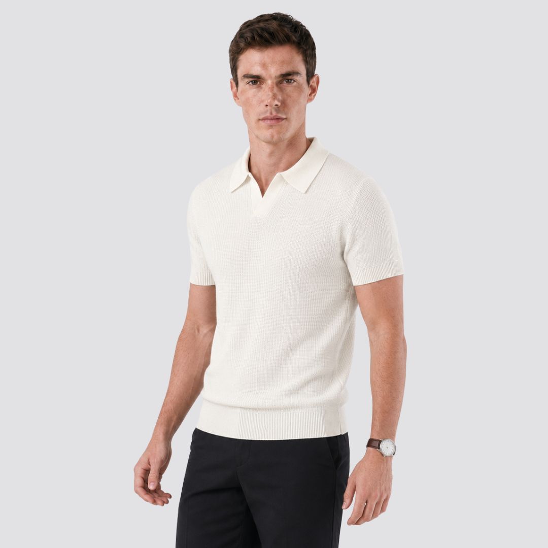 Camisa Polo Tricot Masculina Monza branco
