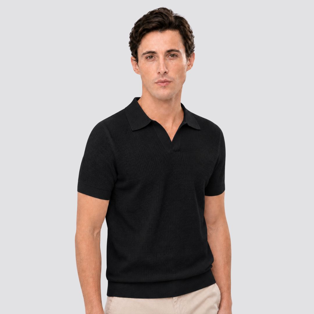 Camisa Polo Tricot Masculina Savoia preto