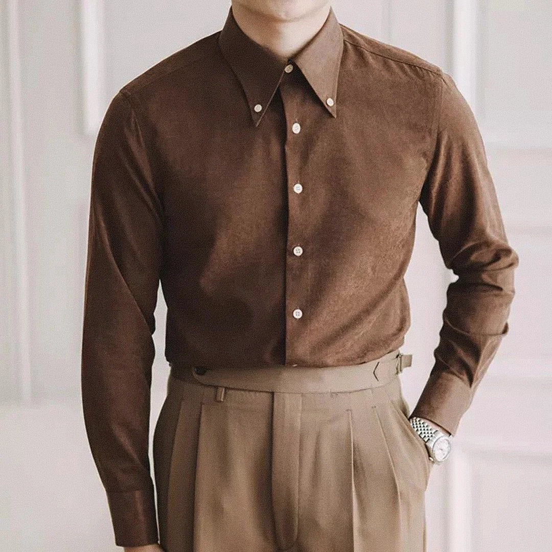 Camisa Social Masculina Fiorinni Torino Marrom