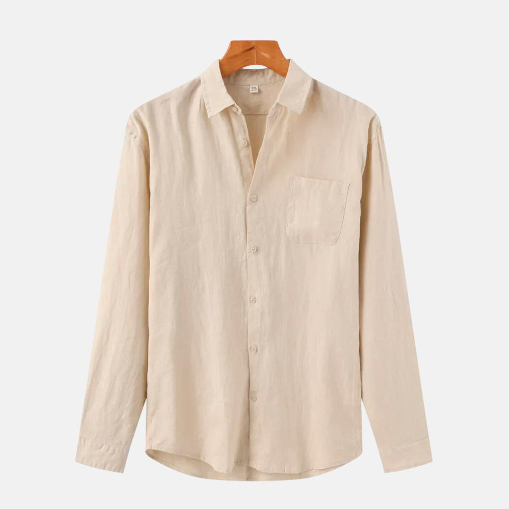 Camisa Social Masculina Fiorinni de Linho bege