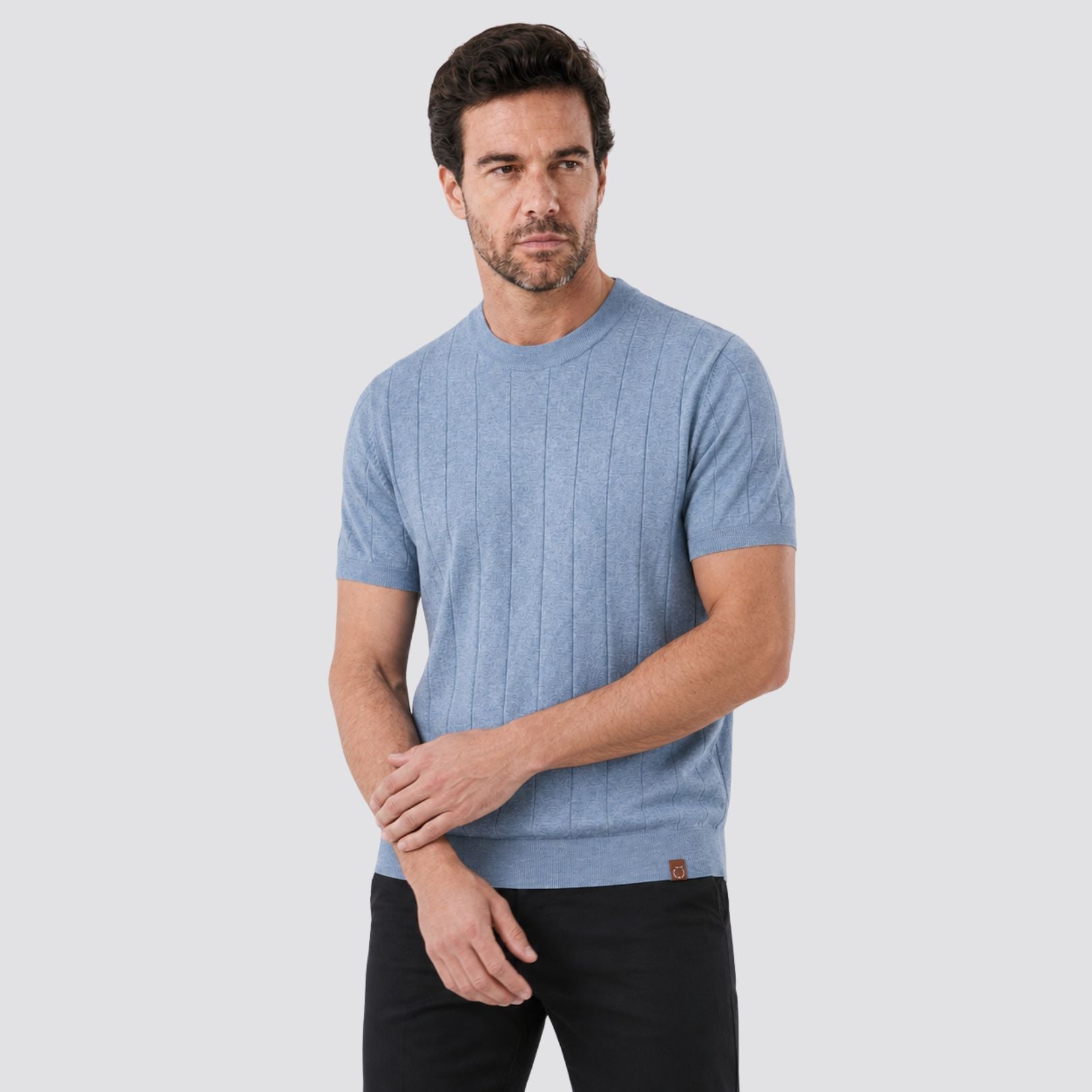Camisa Tricot Masculina Lugano azul