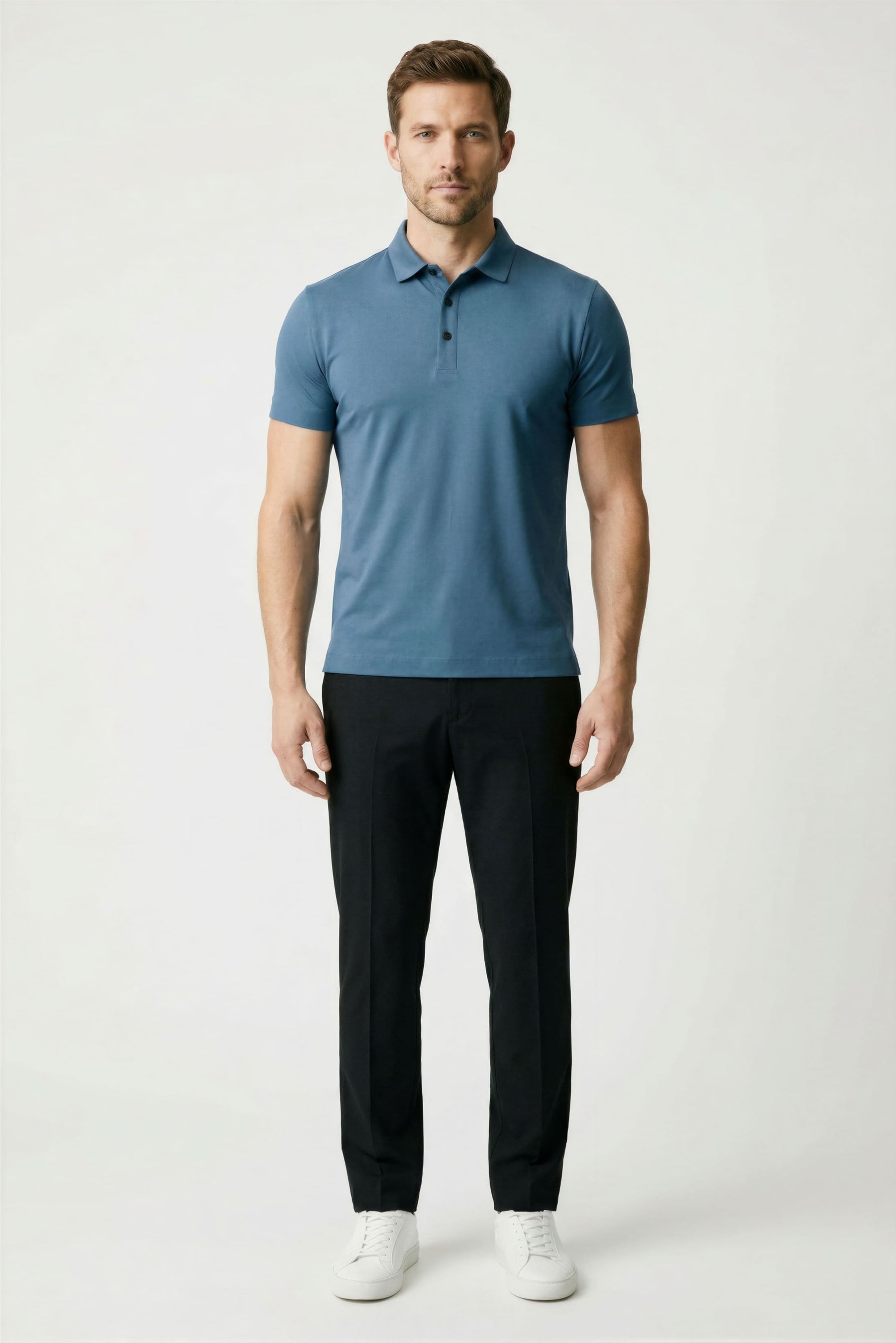 Camisa Polo Masculina em Seda Gelo Fiorinni