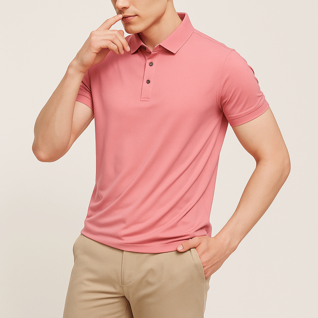Camisa Polo Masculina em Seda Gelo Fiorinni