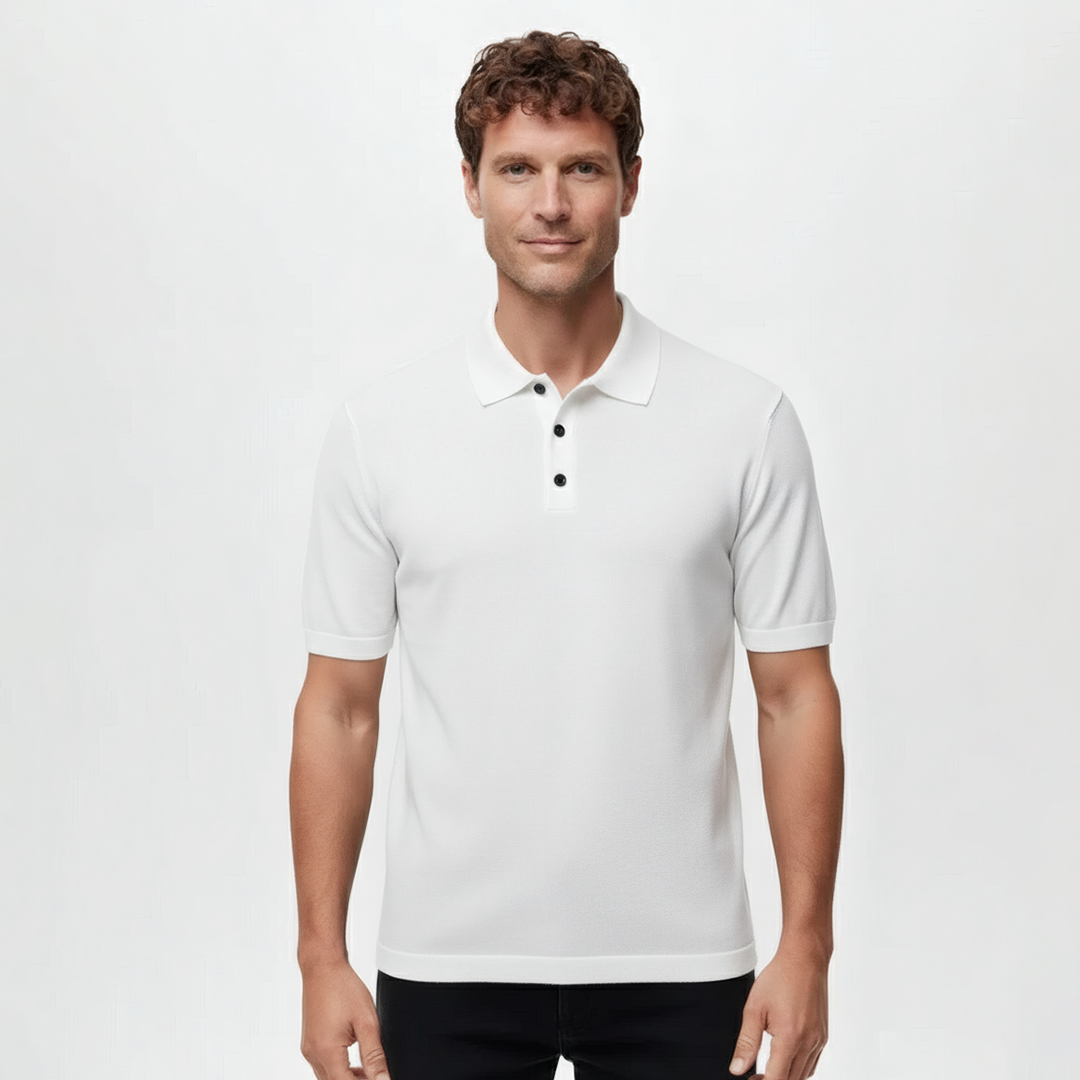 Camisa Polo Masculina em Seda Gelo Fiorinni