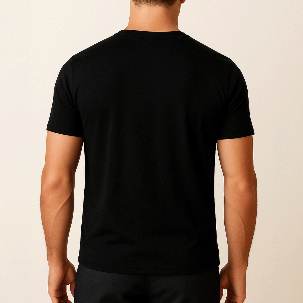 Camiseta Algodão Egípcio Fiorinni Preto Costas