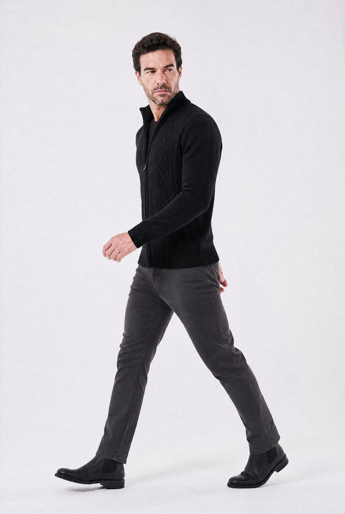 Cardigan Masculino Social de Tricô Leve