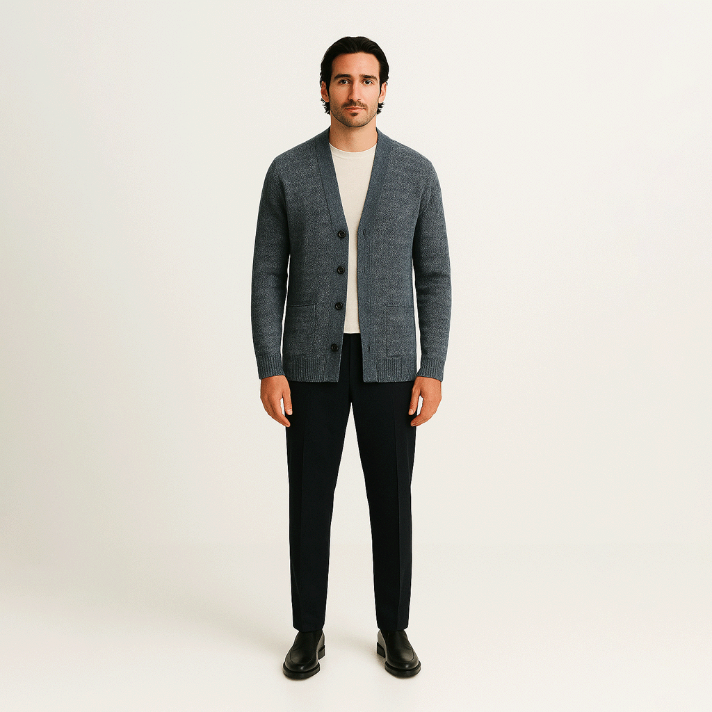 Cardigan Masculino Fiorinni em Lã