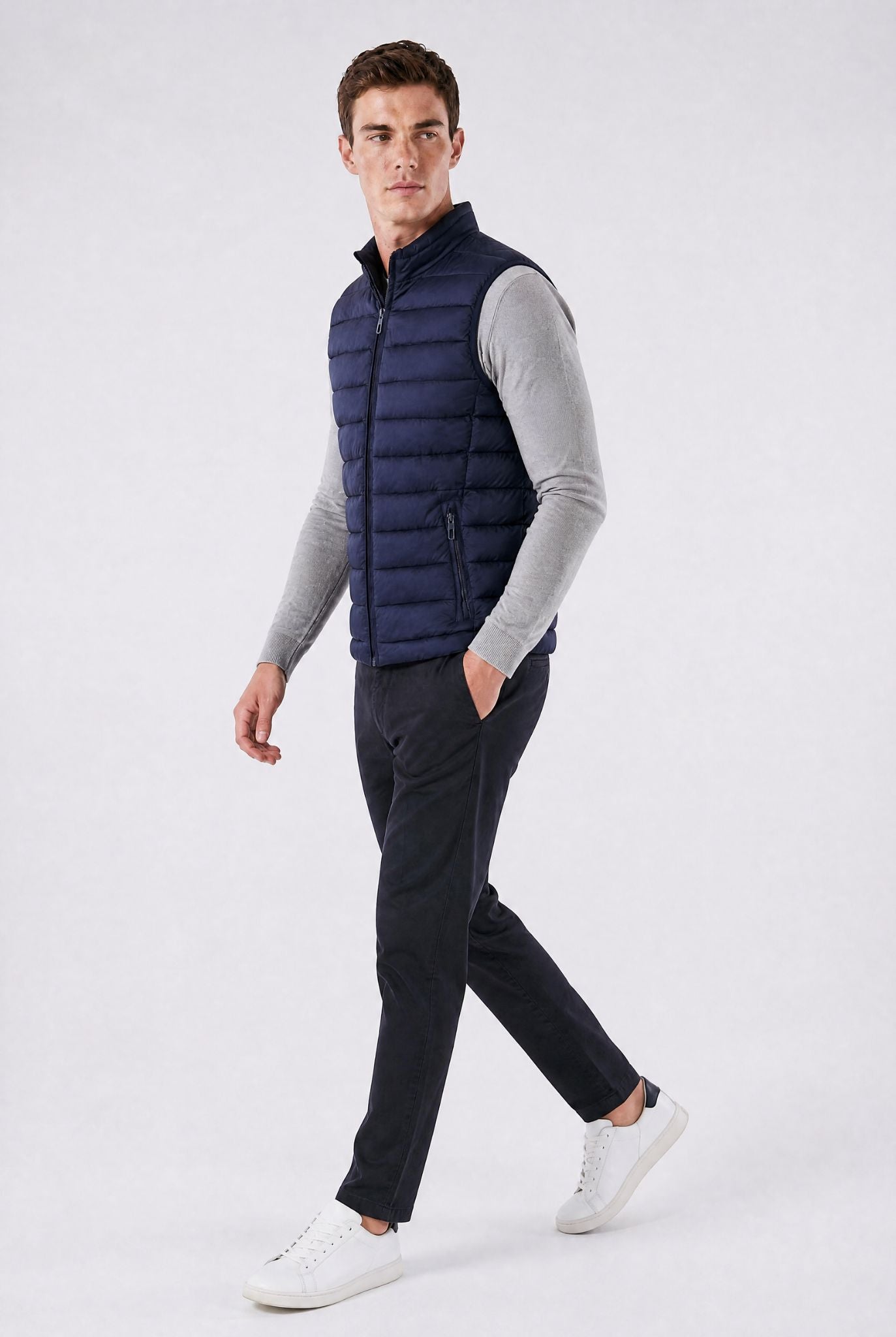 Colete Masculino Puffer Acolchoado com Zíper
