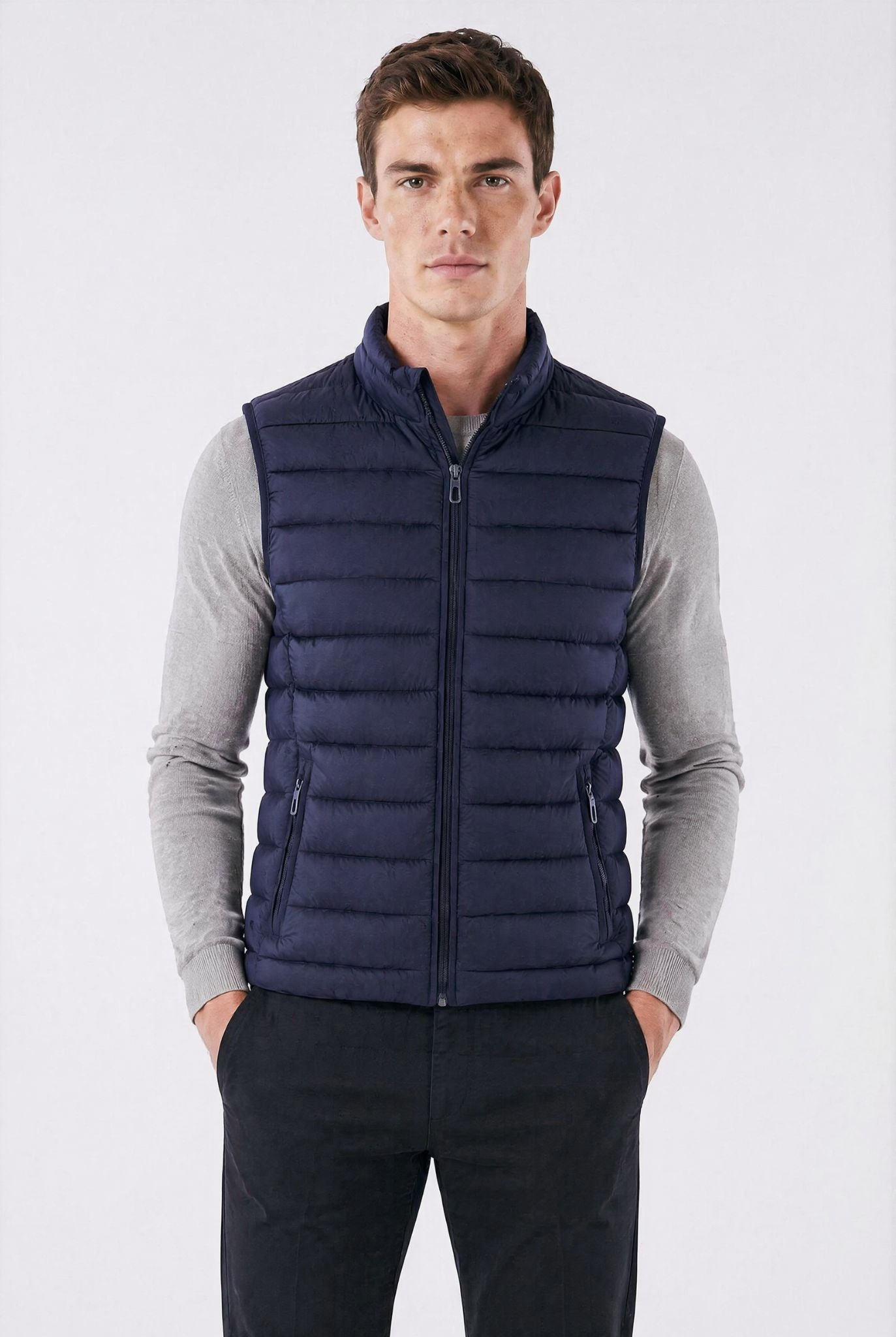 Colete Masculino Puffer Acolchoado com Zíper