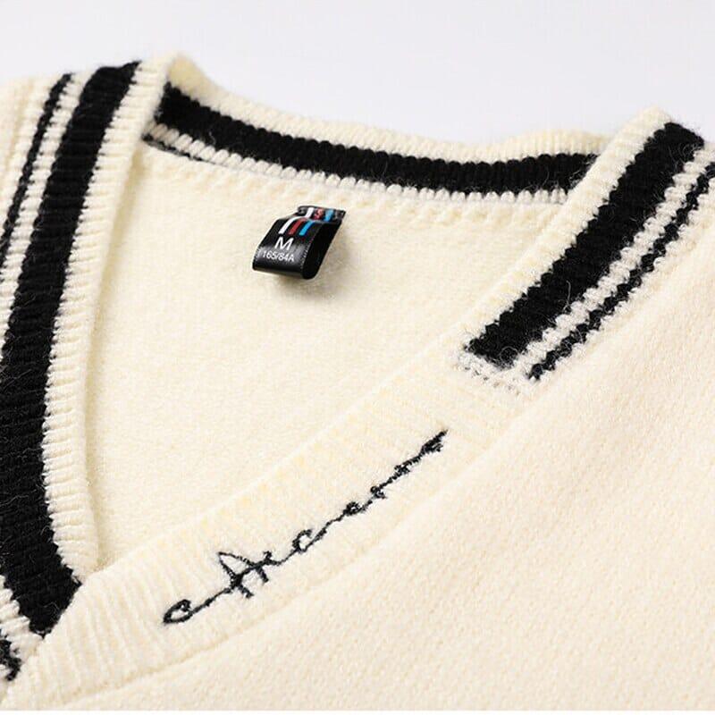 Colete Masculino em Lã Fiorinni Vintage Bege Detalhes