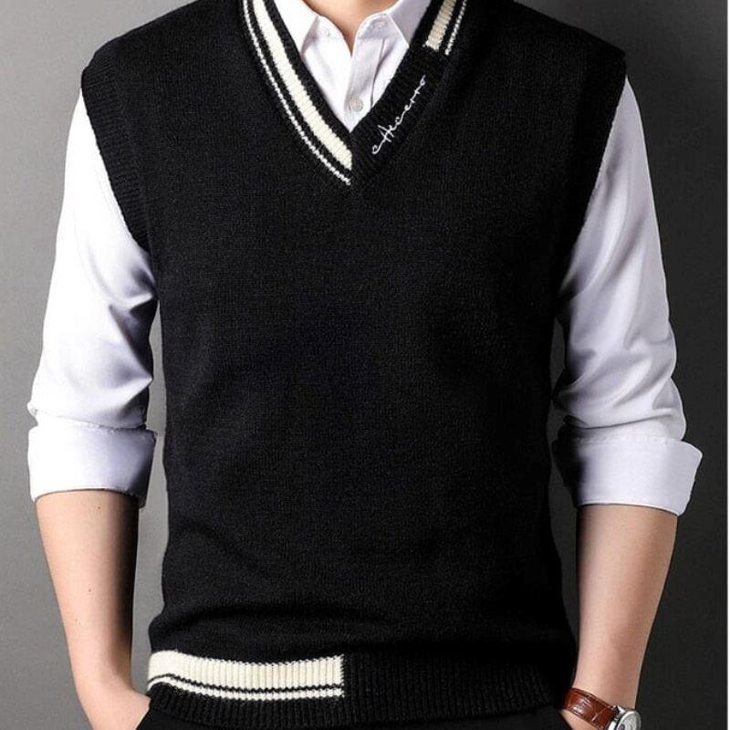 Colete Masculino em Lã Fiorinni Vintage Preto