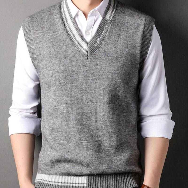 Colete Masculino em Lã Fiorinni Vintage Cinza