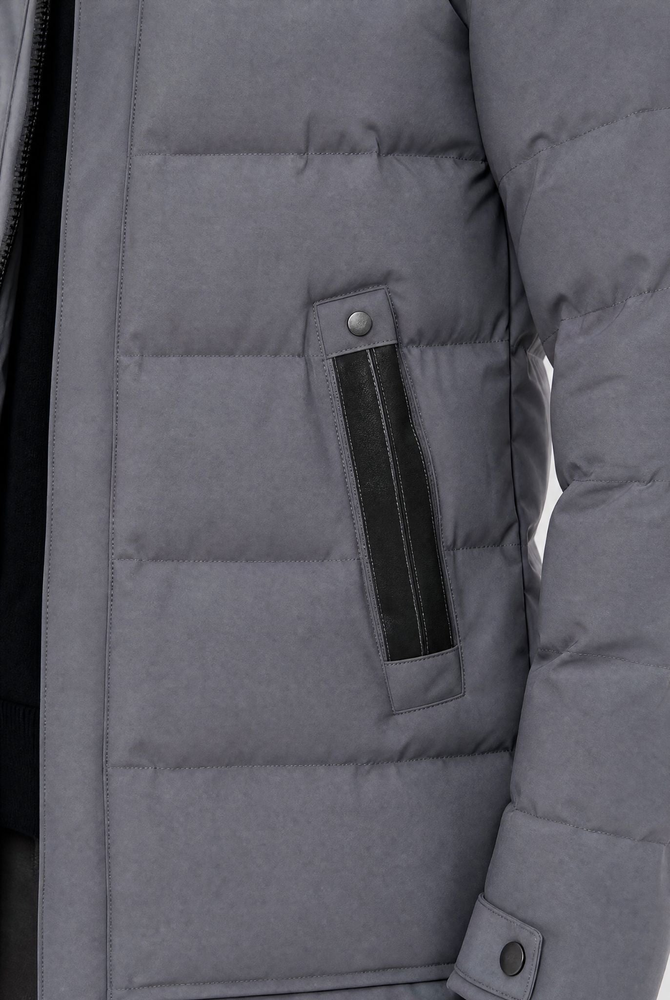 Jaqueta Masculina Puffer Longa Impermeável com Capuz