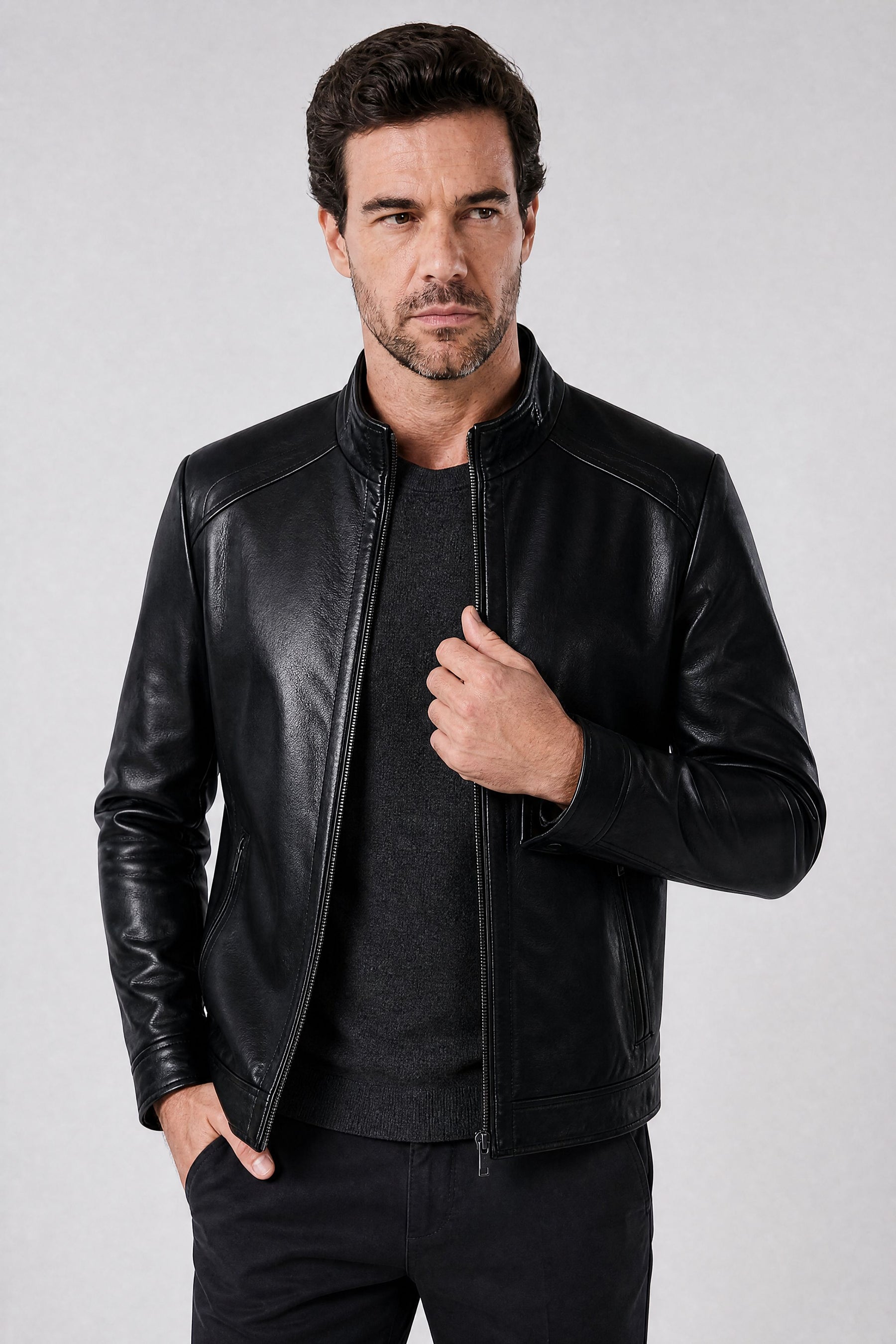 Jaqueta Masculina de Couro Keanu