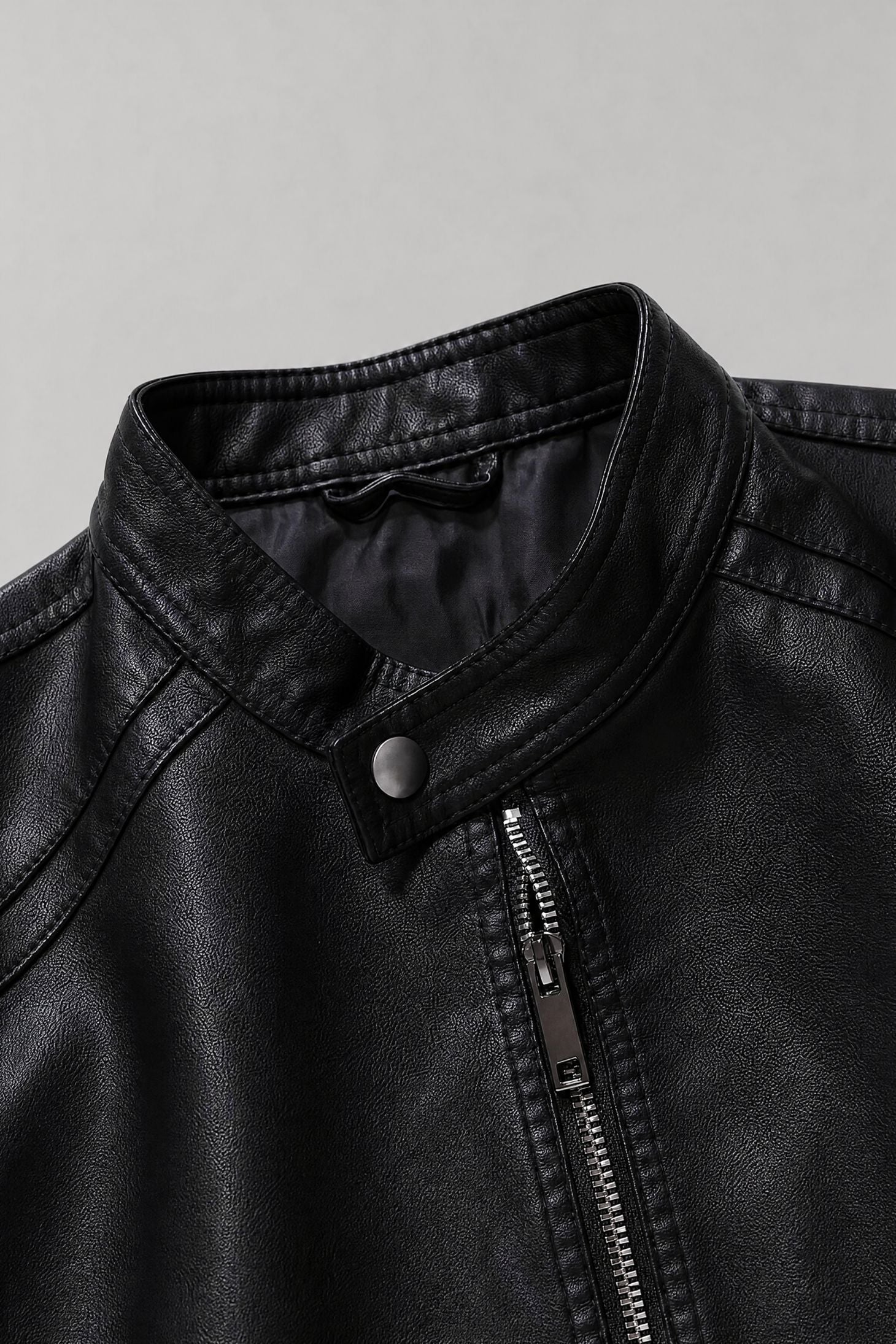 Jaqueta Masculina de Couro Slim Biker