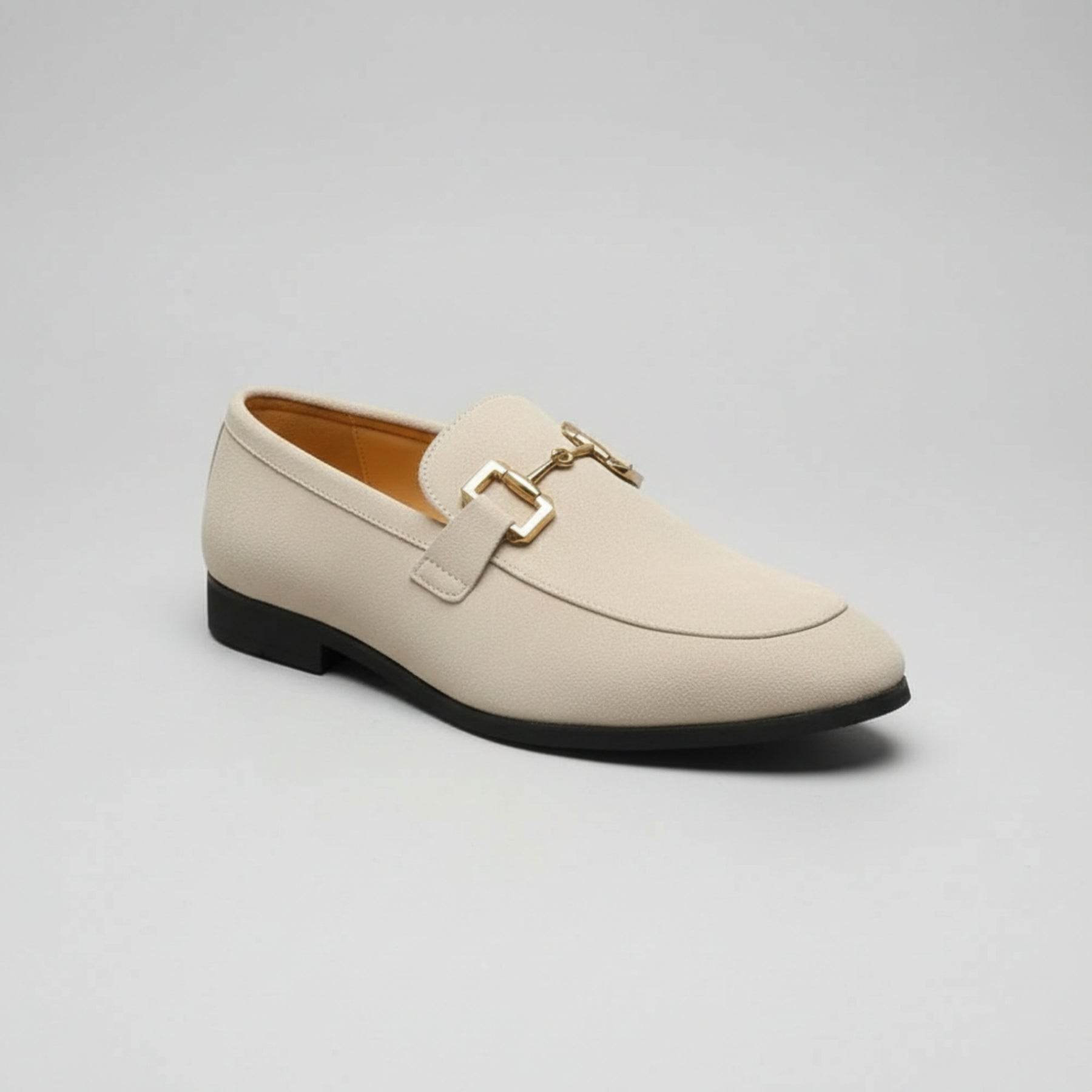 Mocassim Loafer Masculino Afivelado bege