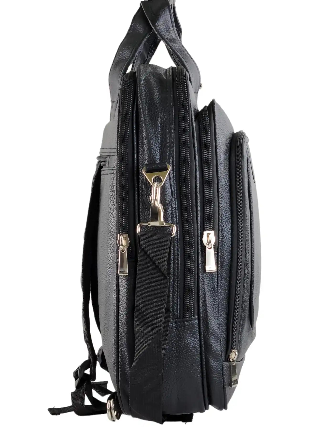 Mochila Executiva em Couro Fiorinni Zurich - lado