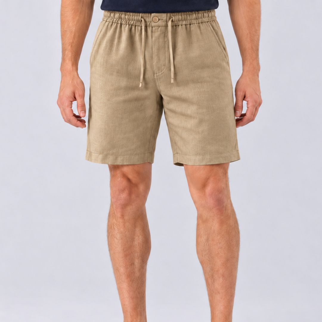 Short Masculino em Linho Riviera caqui