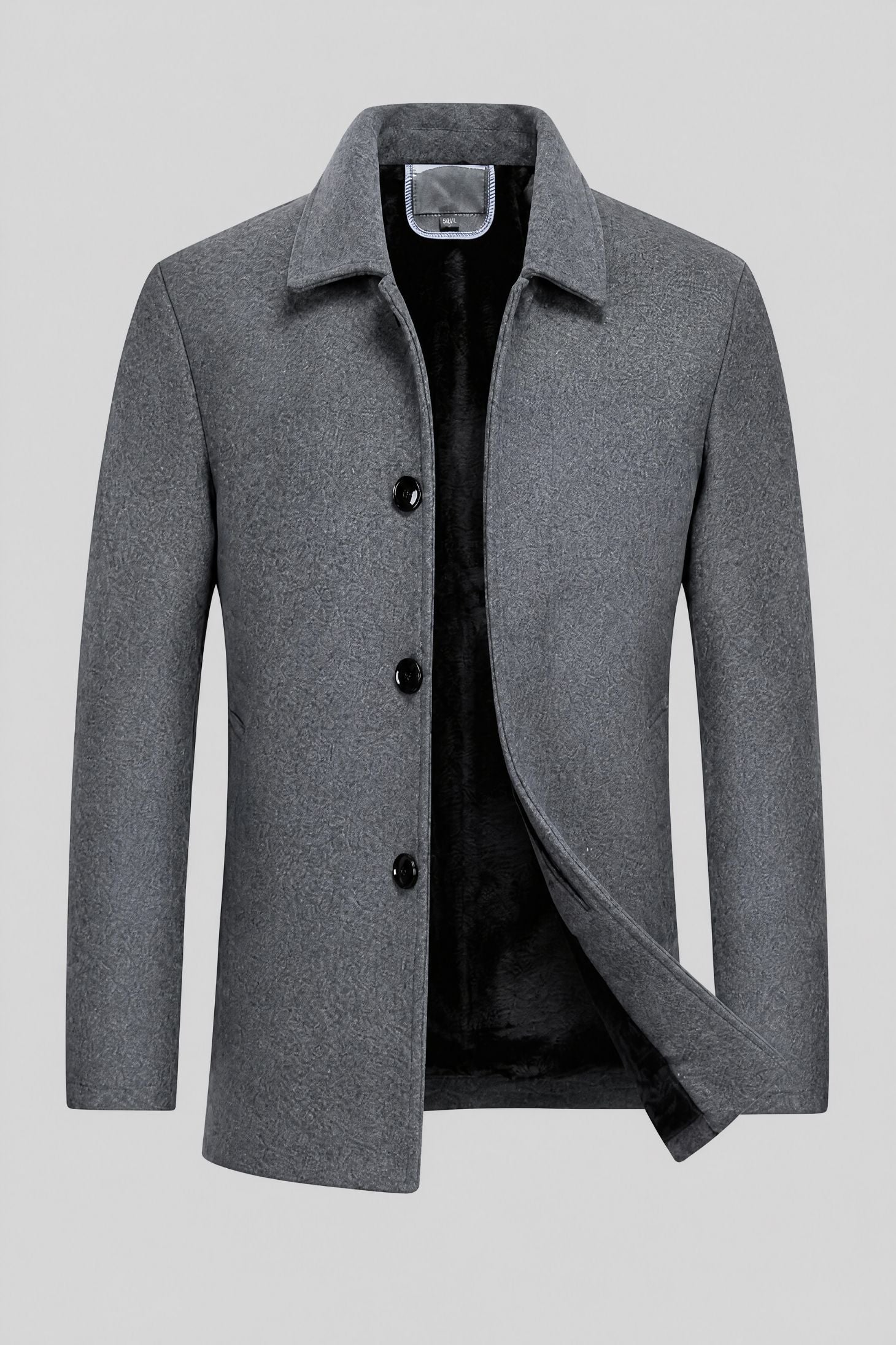 Sobretudo Masculino Curto De Lã Denmark