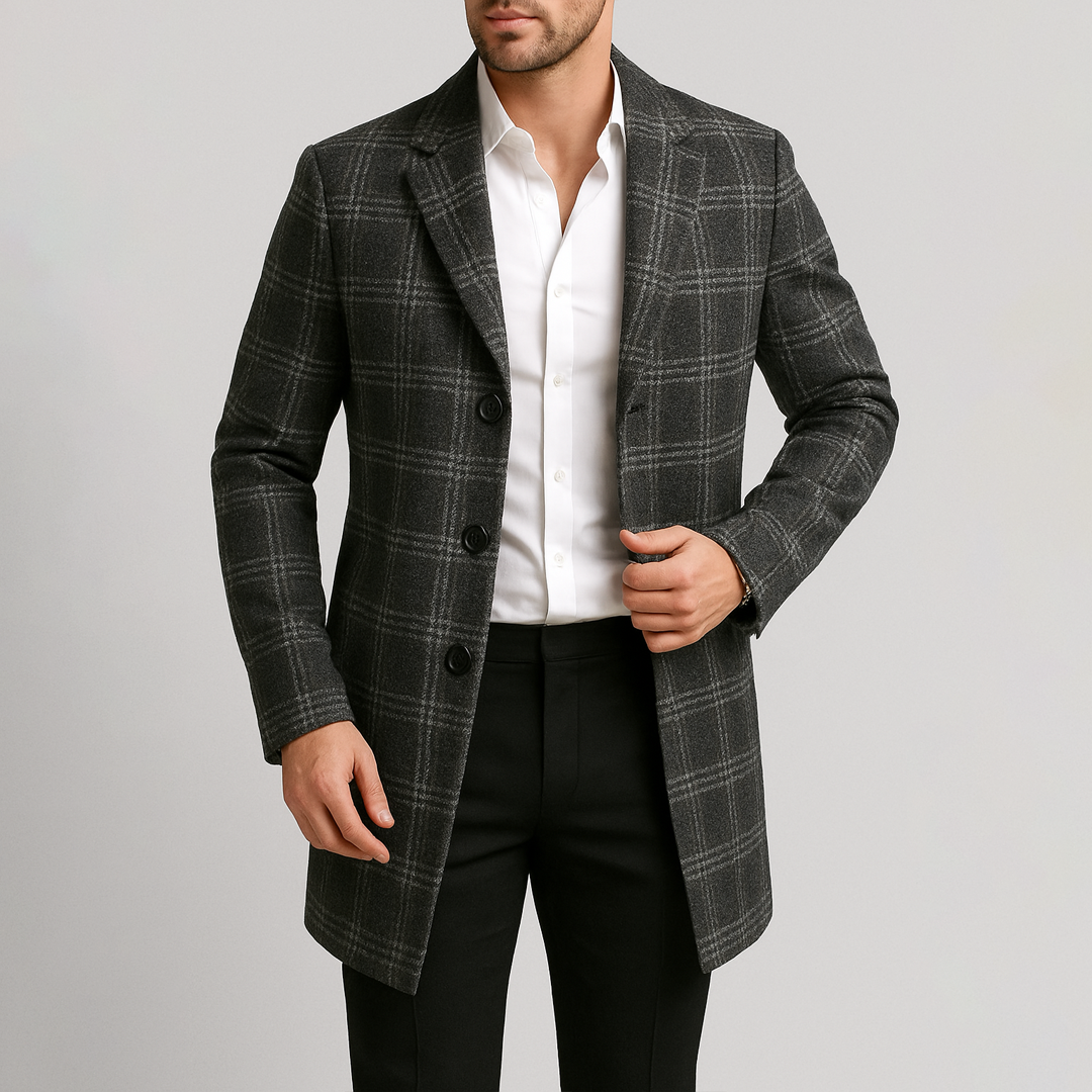 Sobretudo Masculino Fiorinni Kiev cinza escuro